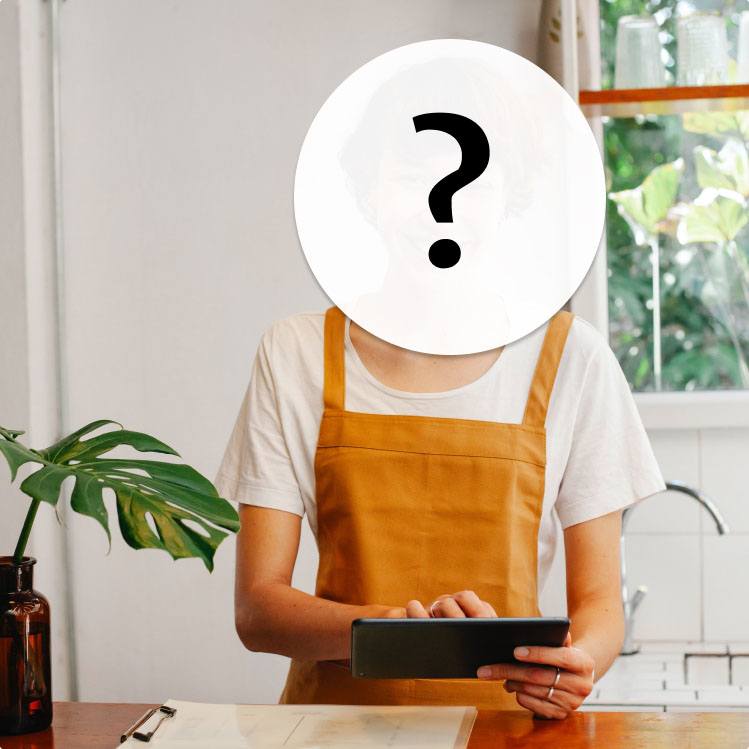 potential co-buyer with a question mark covering their face