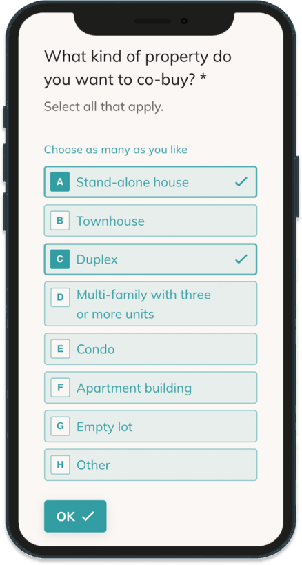 smartphone displaying screen from Match
